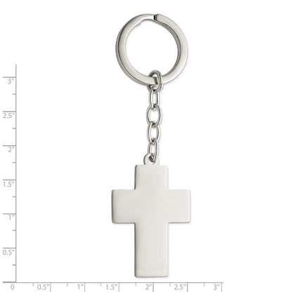 Edelstahl Chisel Poliert Kreuz Key Ring