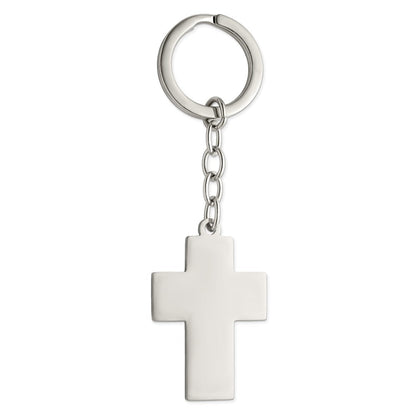 Edelstahl Chisel Poliert Kreuz Key Ring
