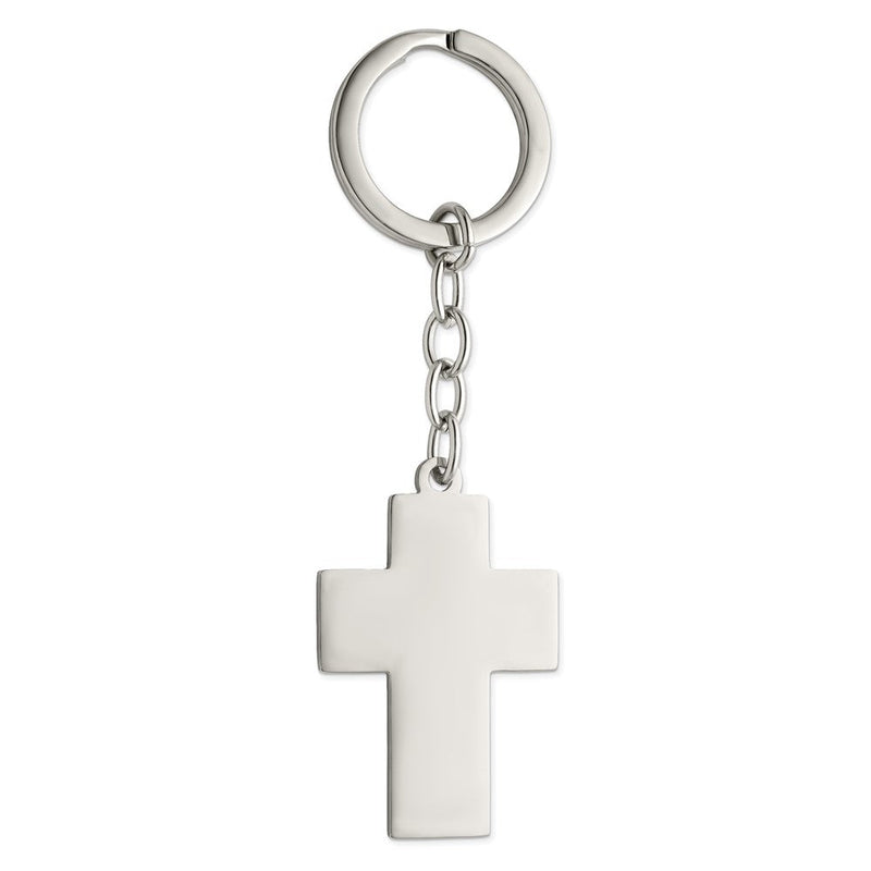 Edelstahl Chisel Poliert Kreuz Key Ring