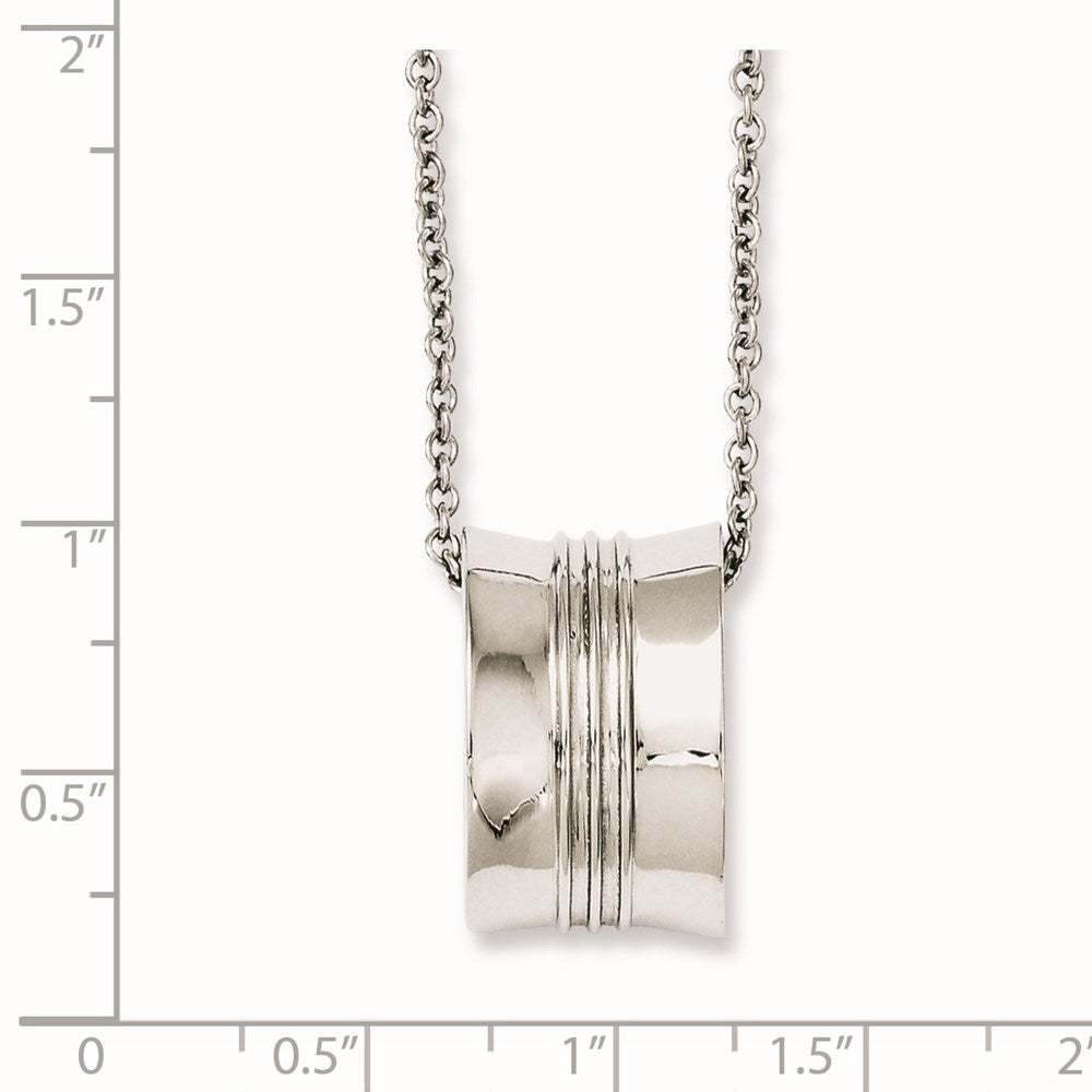 Edelstahl Poliert Geometrical Anhänger 18 Zoll Halskette