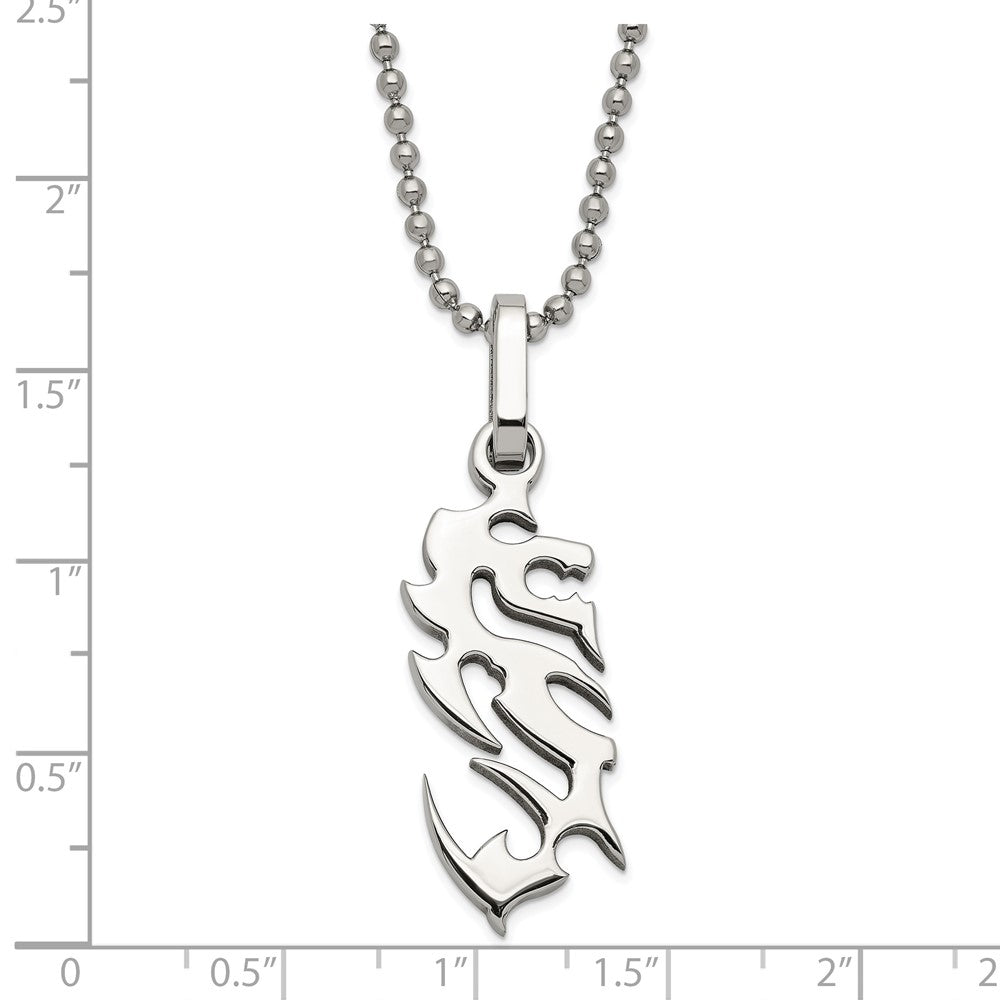 Edelstahl Drache Halskette