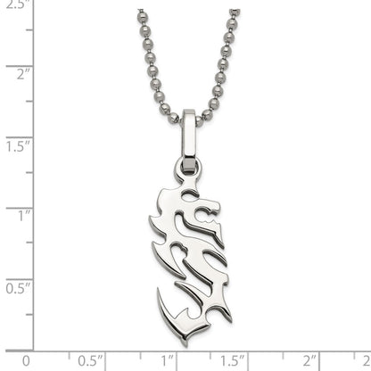 Edelstahl Drache Halskette