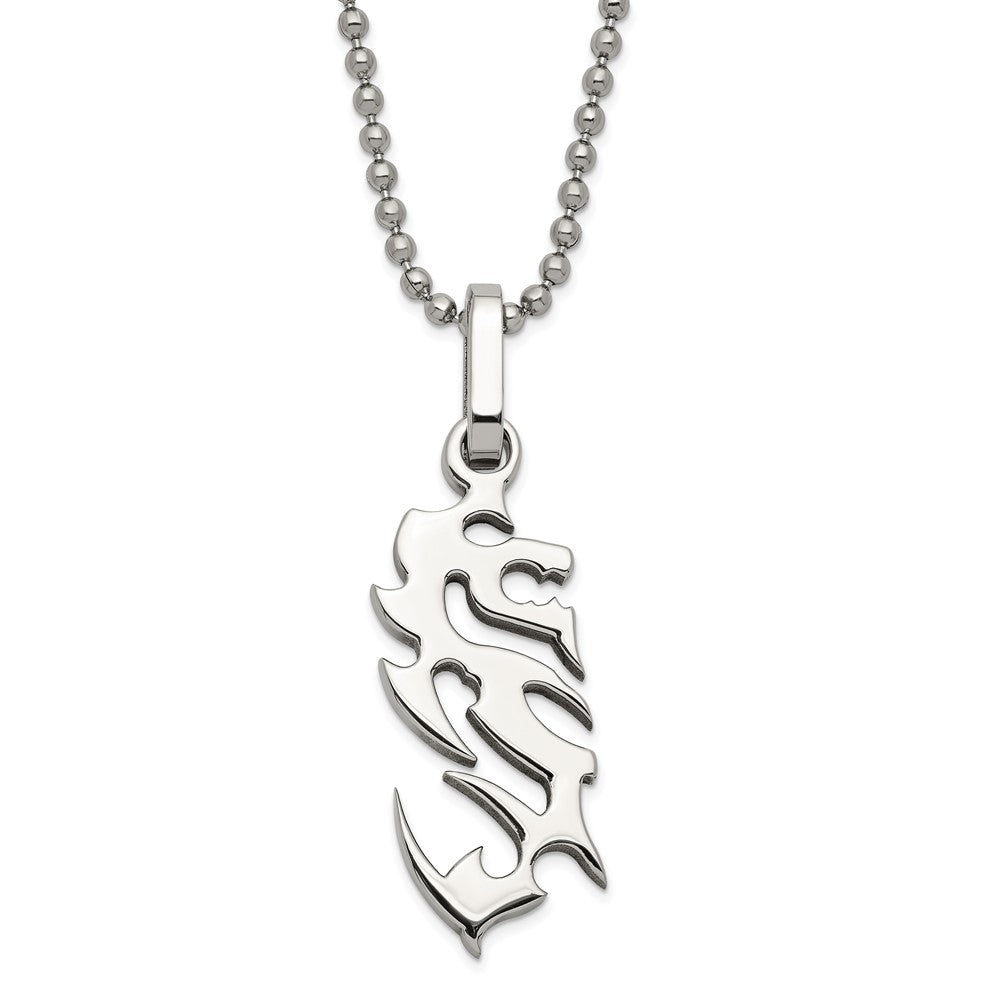 Edelstahl Drache Halskette