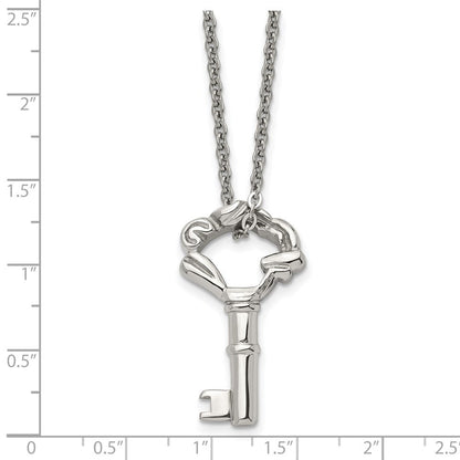 Edelstahl Poliert Fantasie Key 18 Zoll Halskette