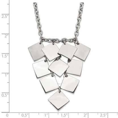 Edelstahl Poliert Fantasie Multi-square Halskette