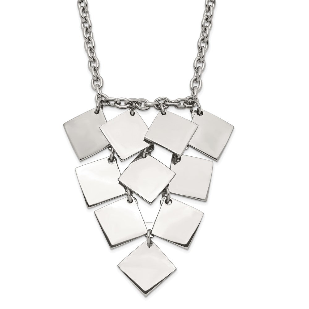 Edelstahl Poliert Fantasie Multi-square Halskette