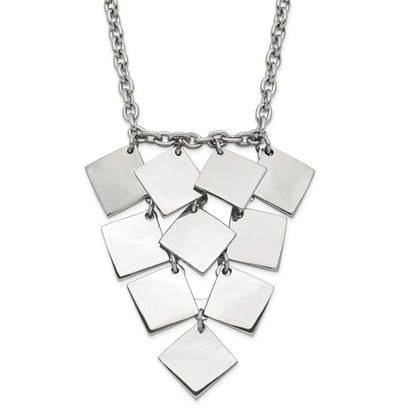 Edelstahl Poliert Fantasie Multi-square Halskette
