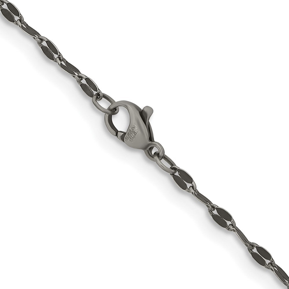 Edelstahl Chisel Oxidiert 2.5mm Fantasie Halskette