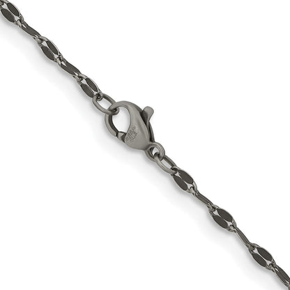 Edelstahl Chisel Oxidiert 2.5mm Fantasie Halskette