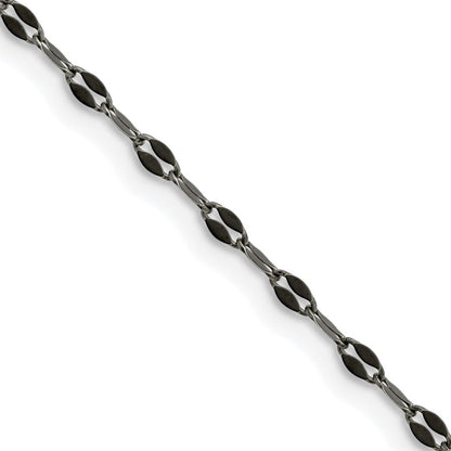 Edelstahl Chisel Oxidiert 2.5mm Fantasie Halskette