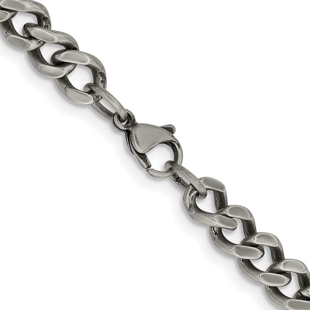 Edelstahl Chisel Oxidiert7.5mm Panzer Halskette