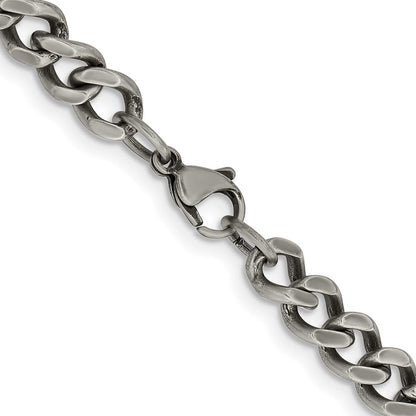 Edelstahl Chisel Oxidiert7.5mm Panzer Halskette