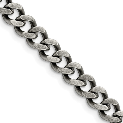 Edelstahl Chisel Oxidiert7.5mm Panzer Halskette