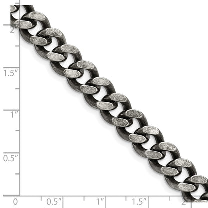 Edelstahl Chisel Oxidiert 9.25mm Panzer Halskette