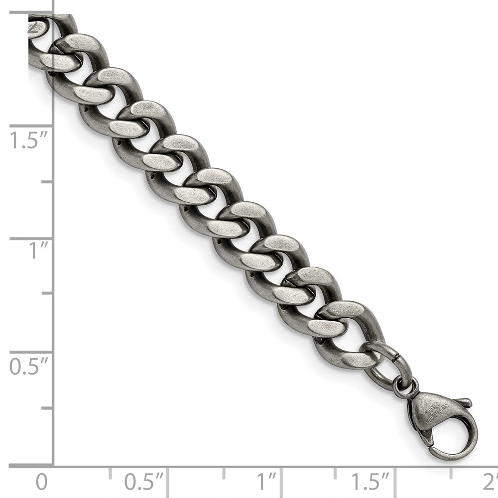 Edelstahl Chisel Oxidiert 9.25mm Panzer Gliederarmband