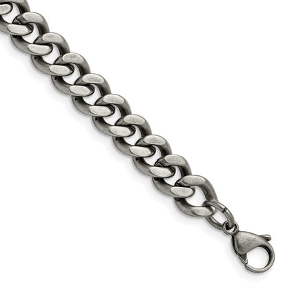 Edelstahl Chisel Oxidiert 9.25mm Panzer Gliederarmband