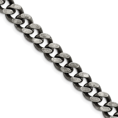 Edelstahl Chisel Oxidiert 9.25mm Panzer Halskette