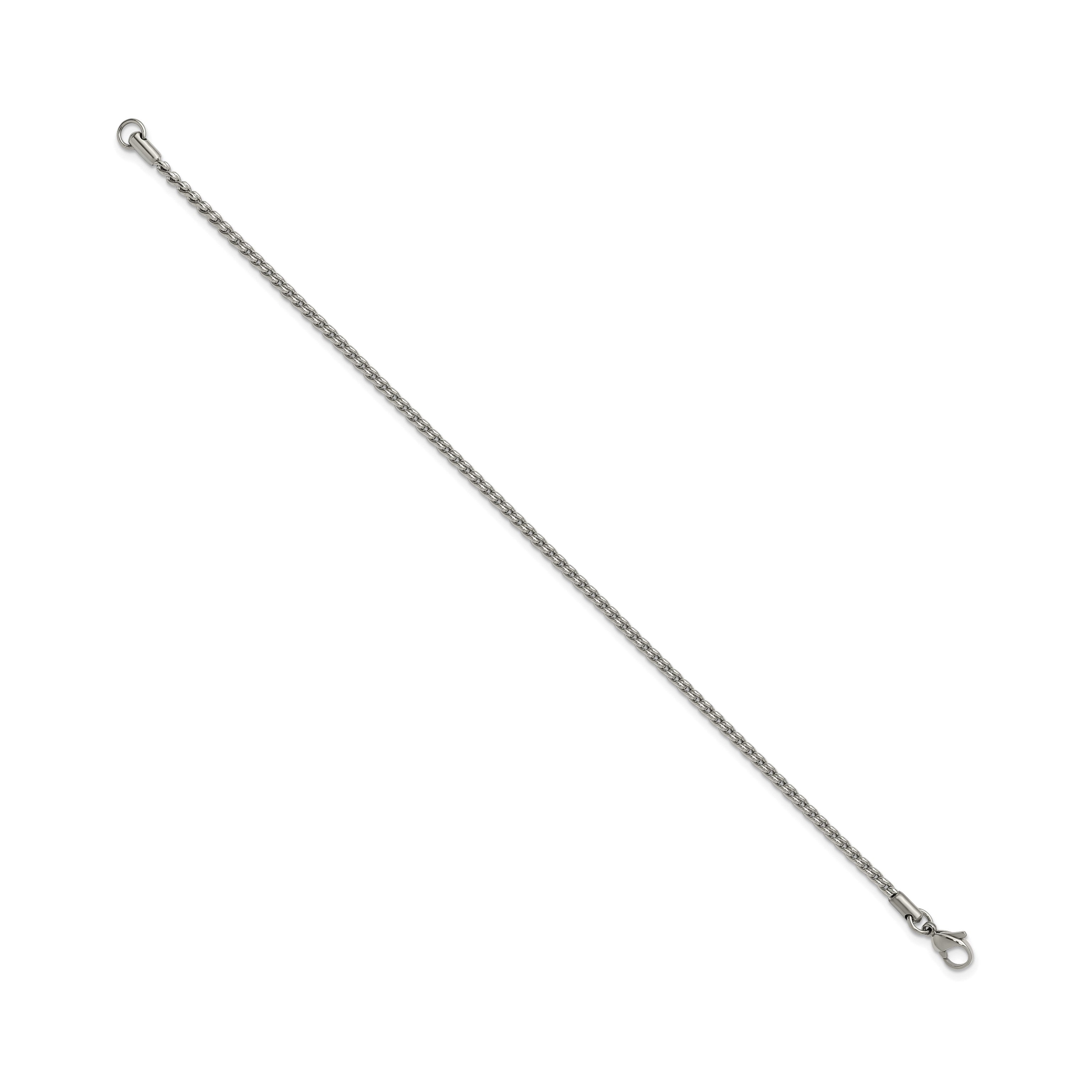 Edelstahl Chisel Poliert 2.5mm Fantasieglieder Kette Fußkettchen