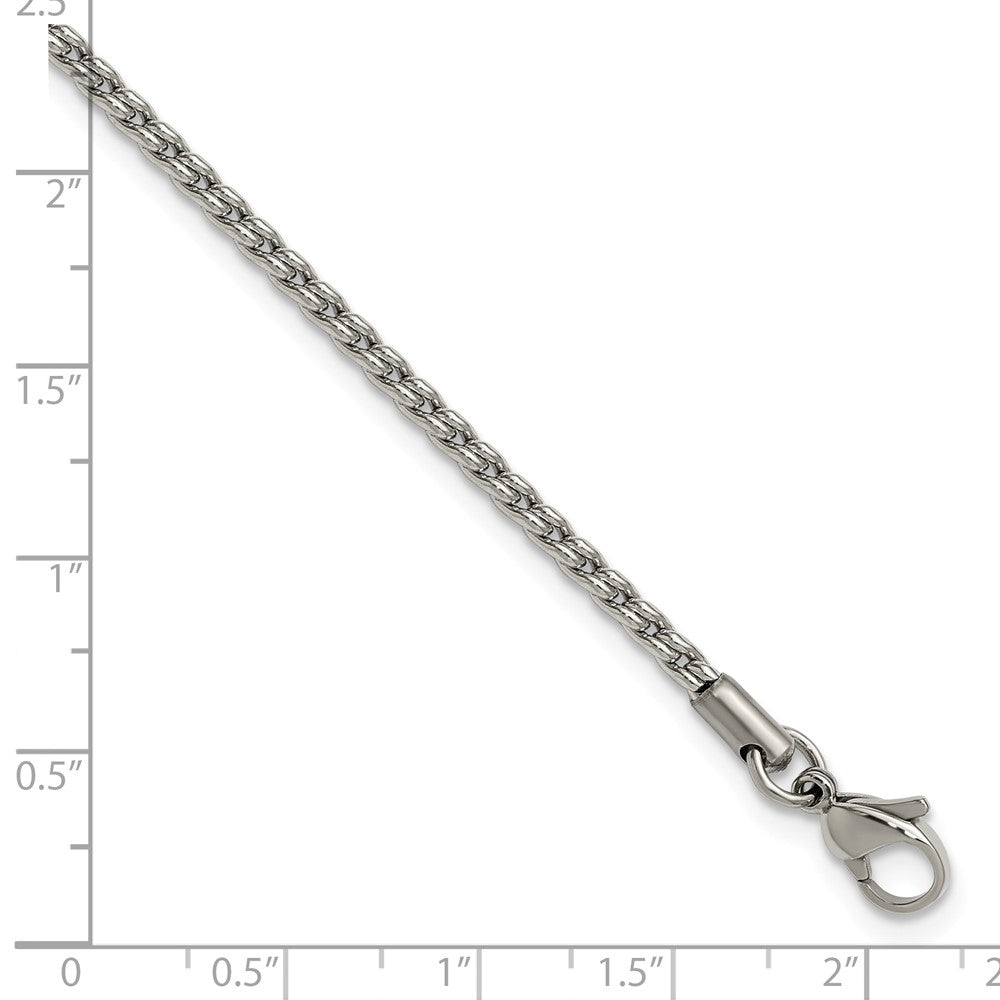 Edelstahl Chisel Poliert 2.5mm Fantasieglieder Kette Fußkettchen