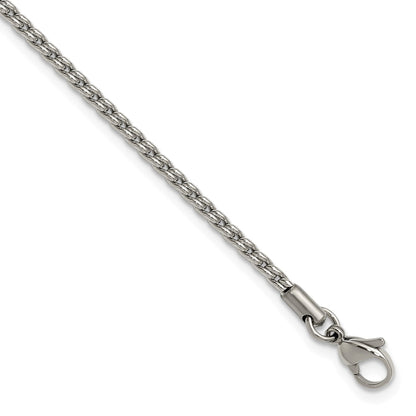 Edelstahl Chisel Poliert 2.5mm Fantasieglieder Kette Fußkettchen