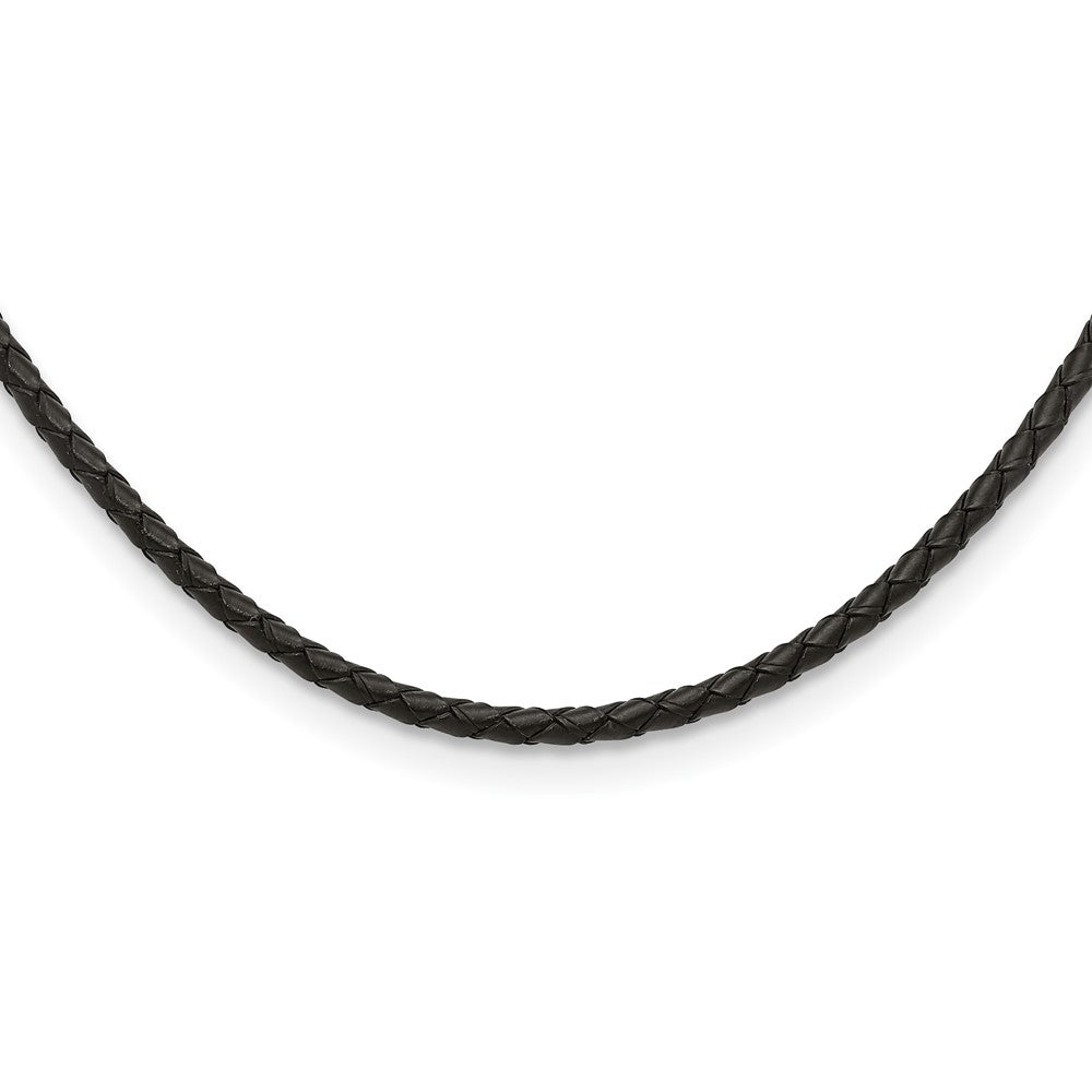 Edelstahl Chisel 4mm Echt Leder Weave Halskette