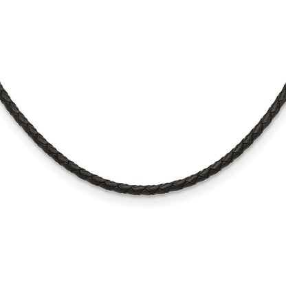 Edelstahl Chisel 4mm Echt Leder Weave Halskette
