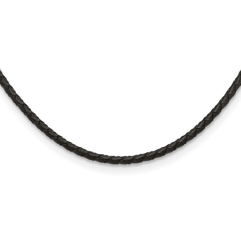 Edelstahl Chisel 4mm Echt Leder Weave Halskette