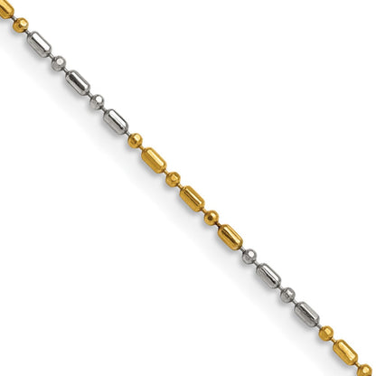 Messing/white Chisel Bicolor Messing 1.2mm Fantasie Halskette