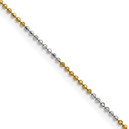 Messing/white Chisel Bicolor Messing 1.5mm Kugel Halskette
