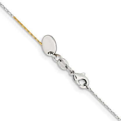 Messing/white Chisel Bicolor Messing 0.85mm Fantasie Halskette