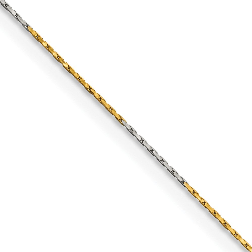 Messing/white Chisel Bicolor Messing 0.85mm Fantasie Halskette