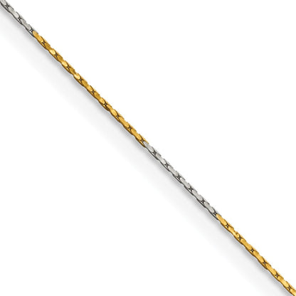 Messing/white Chisel Bicolor Messing 0.85mm Fantasie Halskette