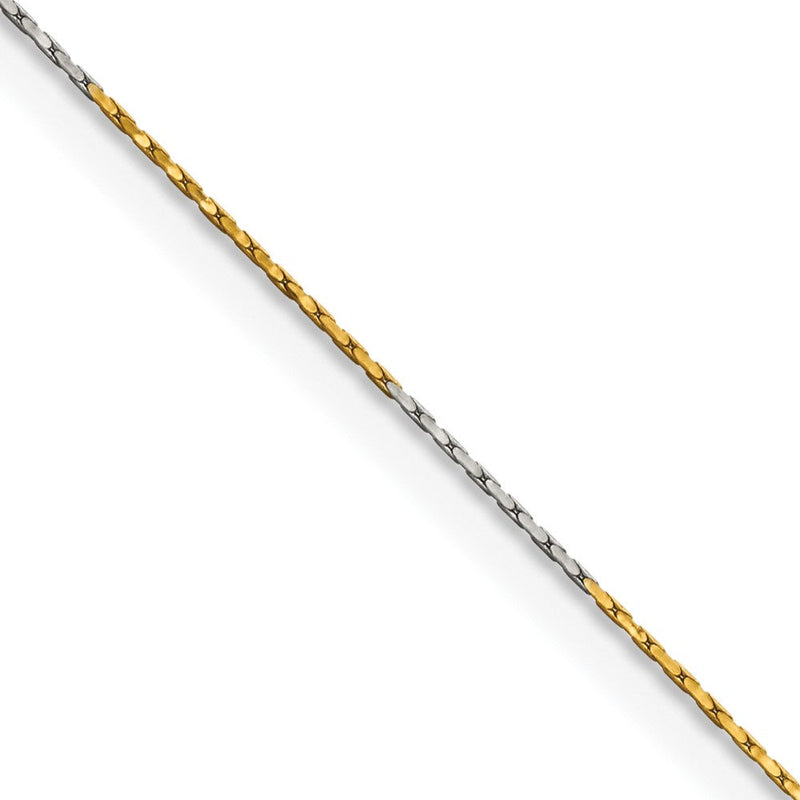 Messing/white Chisel Bicolor Messing 0.85mm Fantasie Halskette