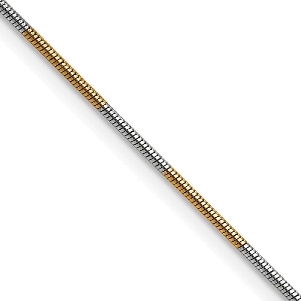 Messing/white Chisel Bicolor Messing 1.00mm Schlange Halskette