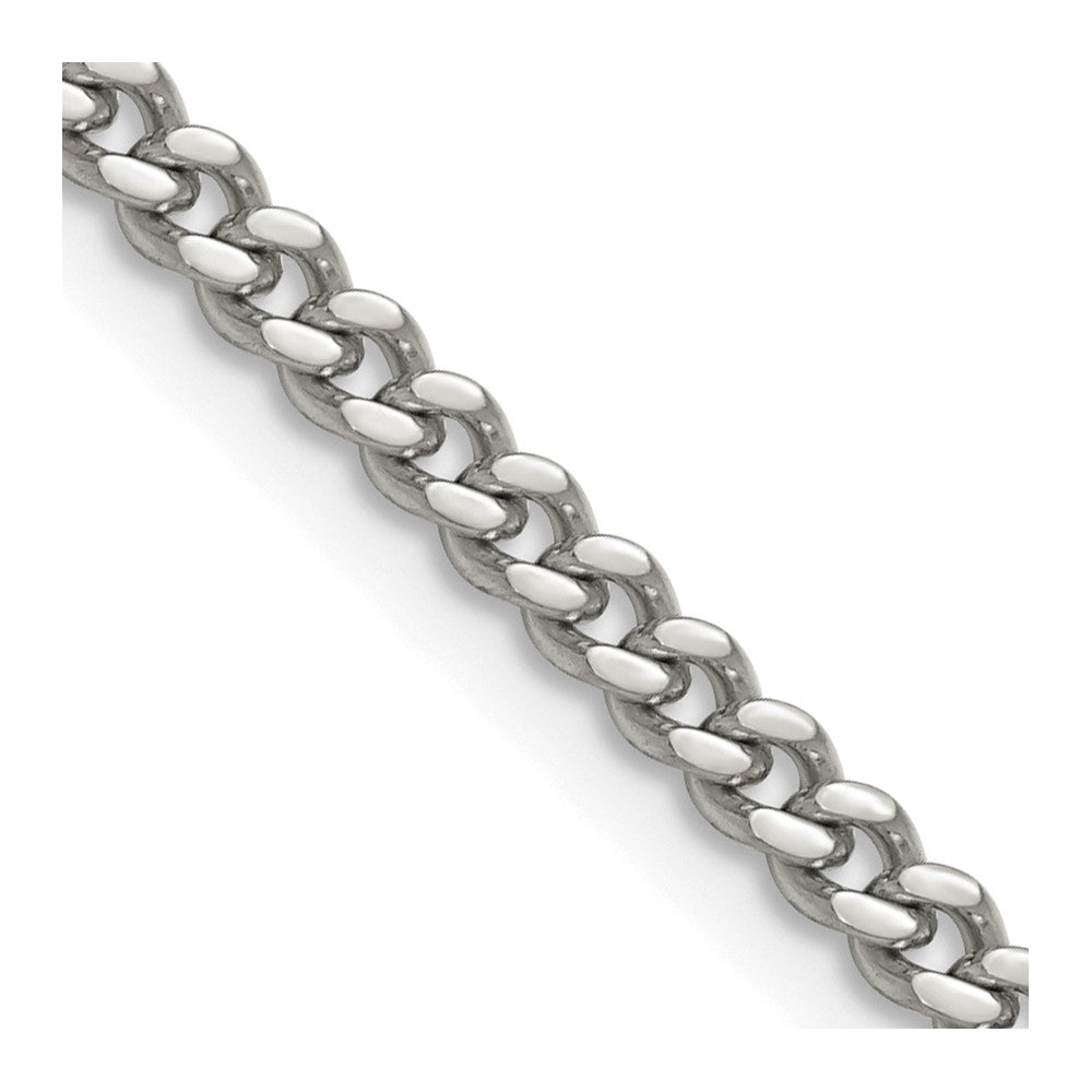 Edelstahl Chisel Poliert 4mm Panzer Halskette