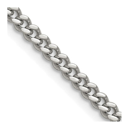 Edelstahl Chisel Poliert 4mm Panzer Halskette