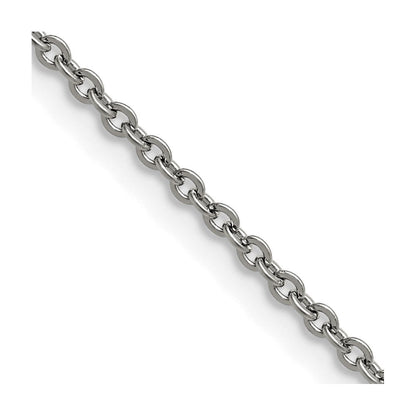 Edelstahl Chisel Poliert 2.3mm Ankerkette Halskette