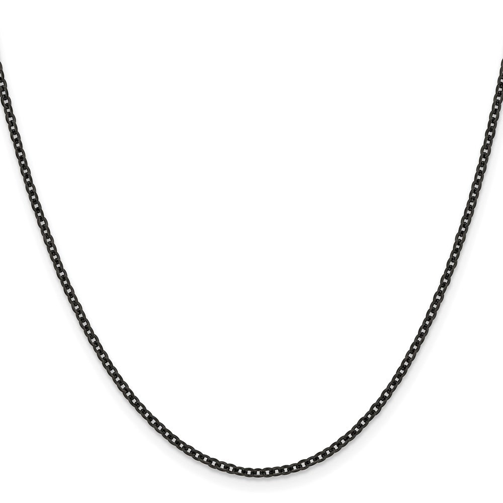 Edelstahl Chisel Poliert Schwarz Ip-beschichtet 2.3mm Ankerkette Halskette
