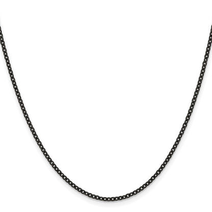 Edelstahl Chisel Poliert Schwarz Ip-beschichtet 2.3mm Ankerkette Halskette