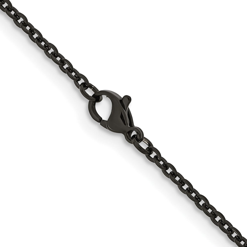 Edelstahl Chisel Poliert Schwarz Ip-beschichtet 2.3mm Ankerkette Halskette