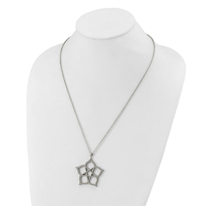 Edelstahl Fantasie Poliert Blume 22 Zoll Halskette