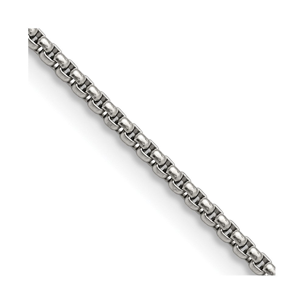 Edelstahl Chisel Poliert 2.2mm Abgerundet Venezianer Halskette