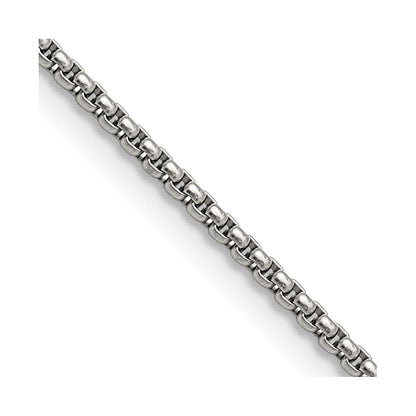 Edelstahl Chisel Poliert 2.2mm Abgerundet Venezianer Halskette