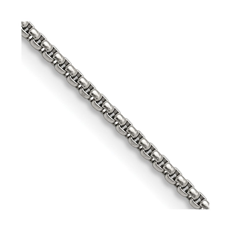 Edelstahl Chisel Poliert 2.2mm Abgerundet Venezianer Halskette