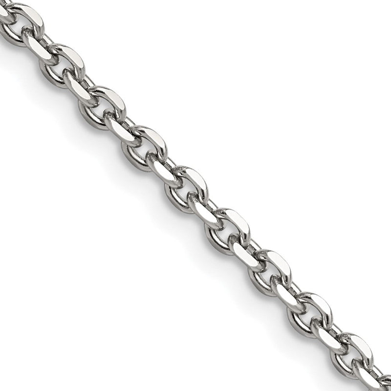 Edelstahl Chisel Poliert 3.4mm Ankerkette Halskette