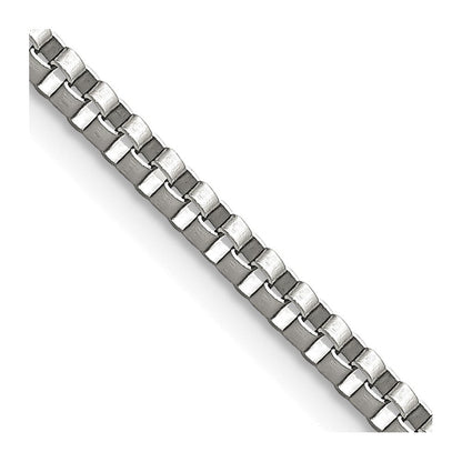 Edelstahl Chisel Poliert 2.4mm Venezianer Halskette