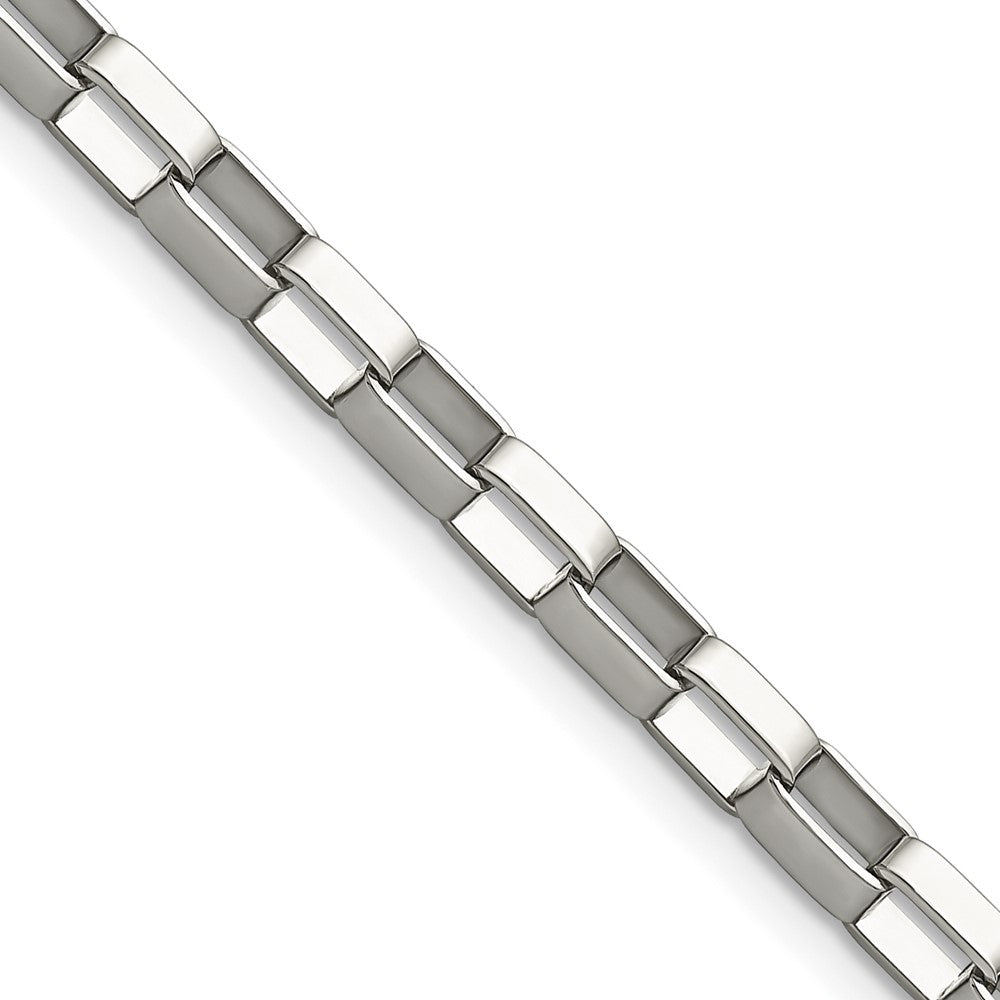 Edelstahl Chisel Poliert 4.8mm Quadratisch Glieder Halskette