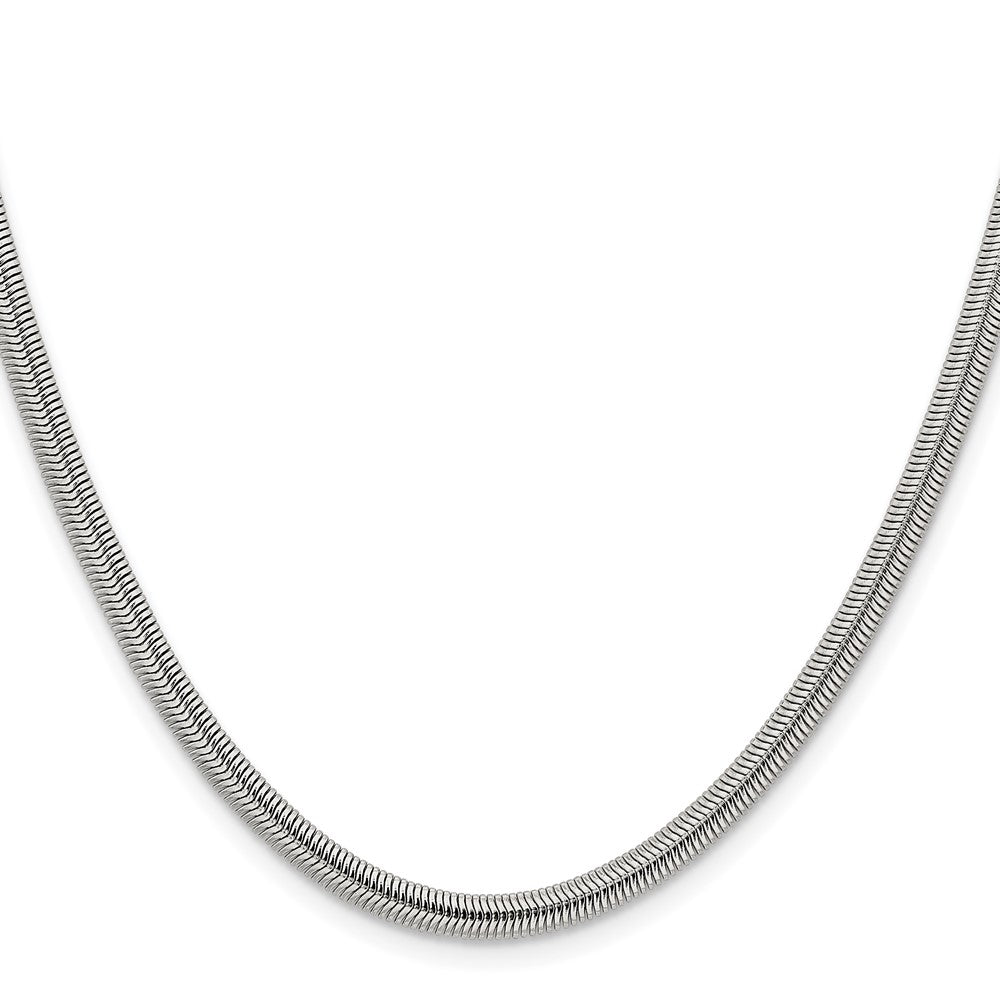 Edelstahl Chisel Poliert 4.2mm Flach Schlange Halskette