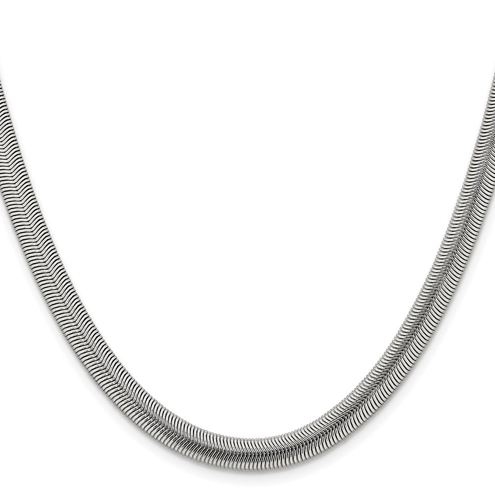 Edelstahl Chisel Poliert 6.2mm Flach Schlange Halskette