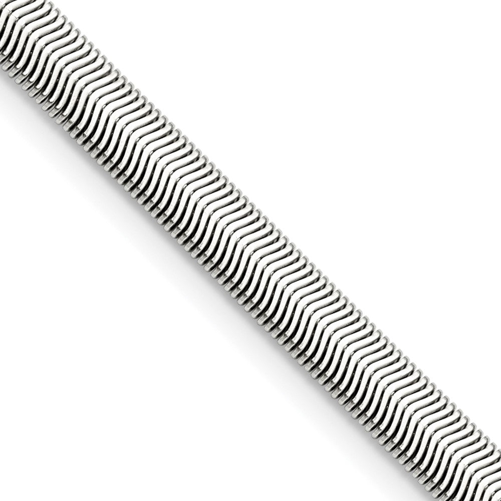 Edelstahl Chisel Poliert 6.2mm Flach Schlange Halskette
